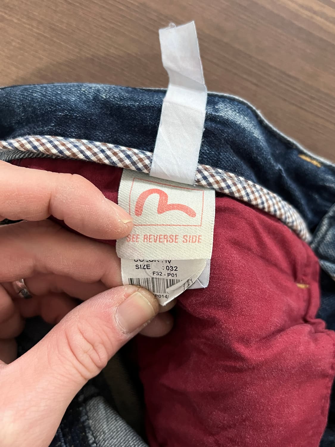 Evisu 에비수 백로고 백호 자수 슬림 스트레이트핏 데님 팬츠  상품이미지7