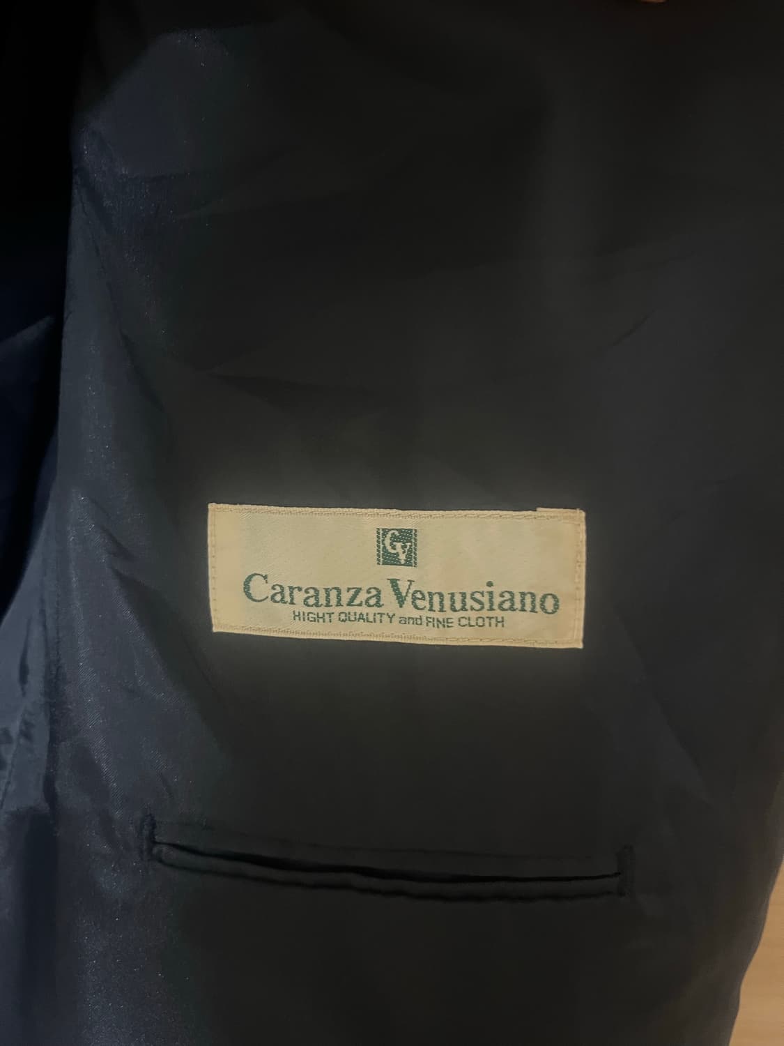 Caranza Venusiano 남성 네이비 블레이저 105 상품이미지3