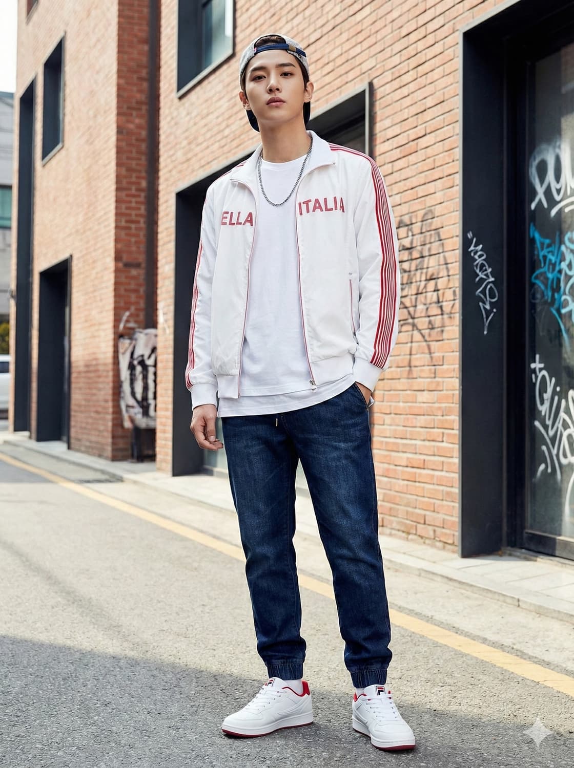 휠라 비엘라 이탈리아(Biella Italia) 라인 트랙 자켓_105 상품이미지1