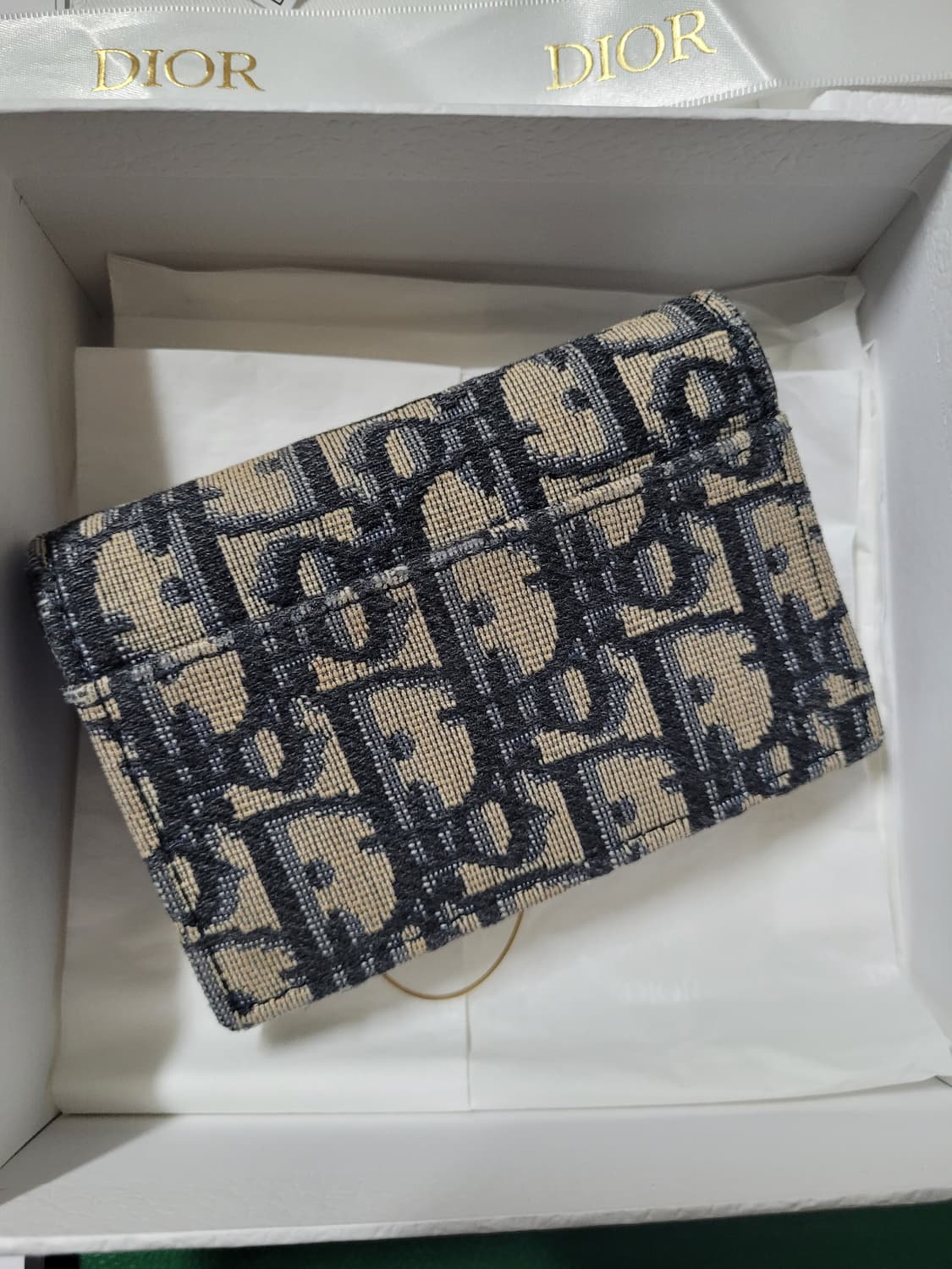 디올 오블리크 새들플랩 카드지갑 상품이미지3