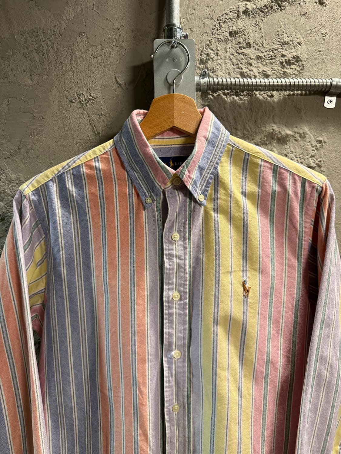 S 폴로 랄프로렌 POLO 클래식핏 멀티 스트라이프 셔츠 파스텔 상품이미지4