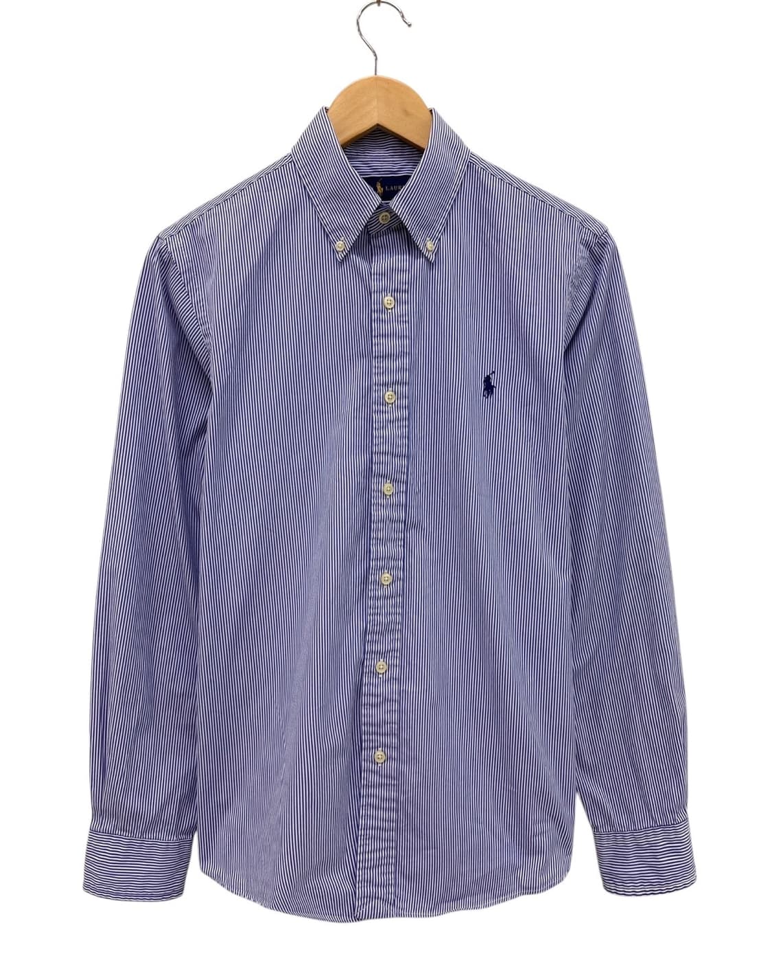 폴로 클래식핏 스트라이프 셔츠 화이트&블루네이비 (S) 상품이미지1