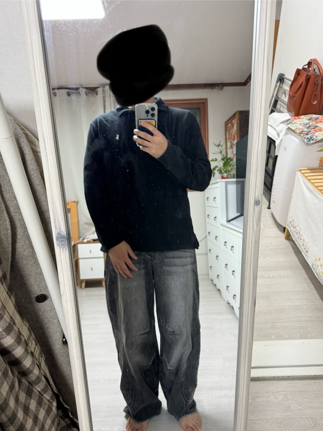 폴로 랄프로렌 블랙 하프집업 L 상품이미지3