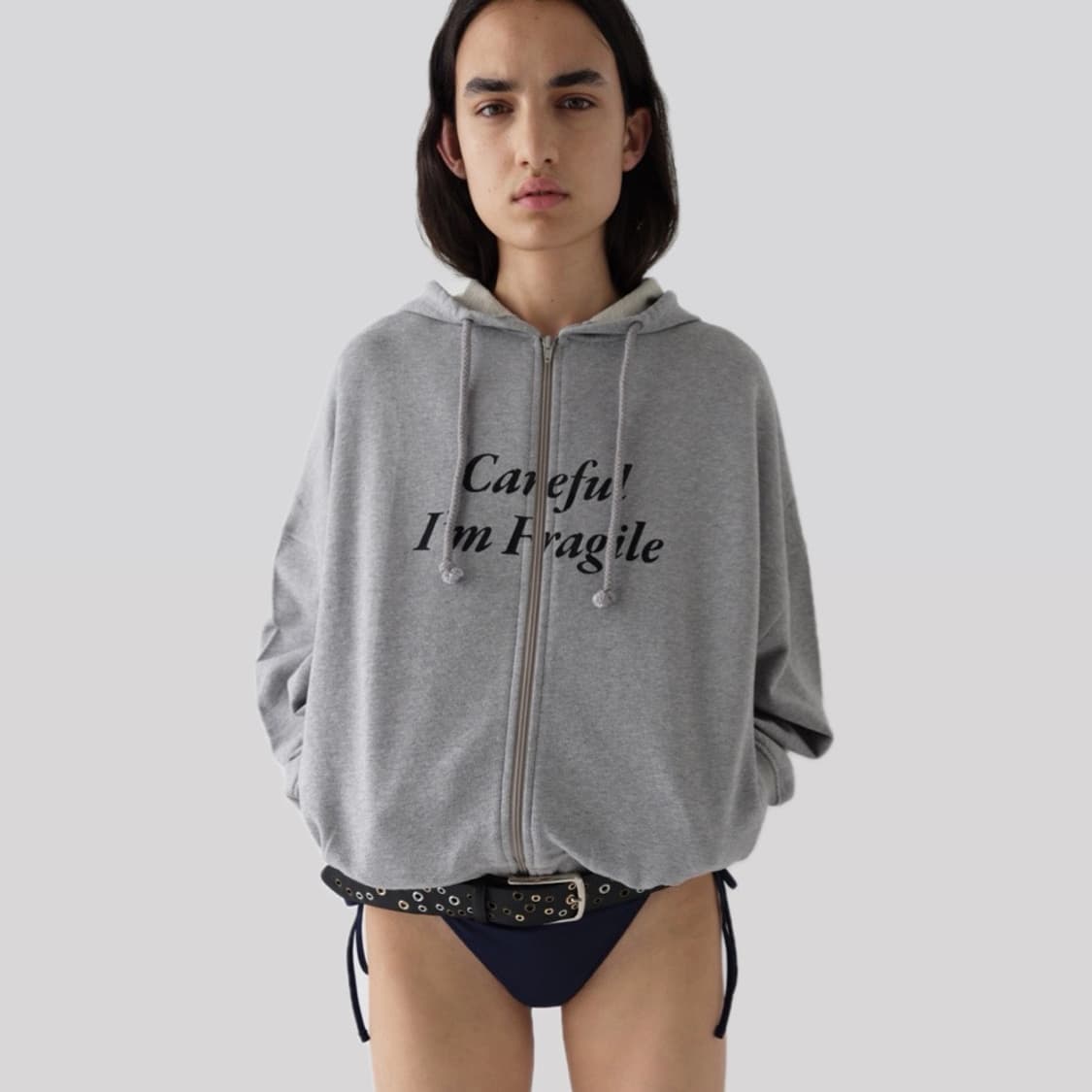 [S,M]기마구아스 Careful 후드집업/그레이 상품이미지1