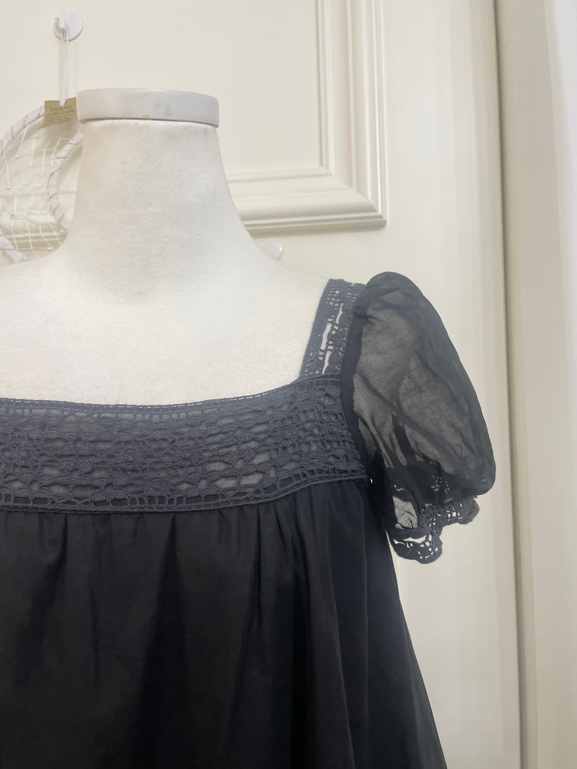 black lace point puff linen opc(size-36) 상품이미지6