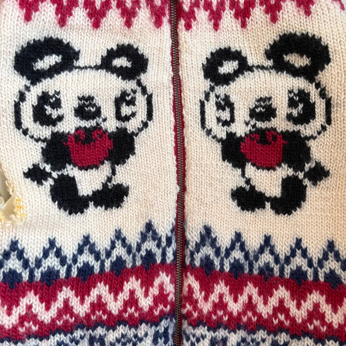 Hysteric Glamour 판다 자카드 후드 니트 베스트 상품이미지4