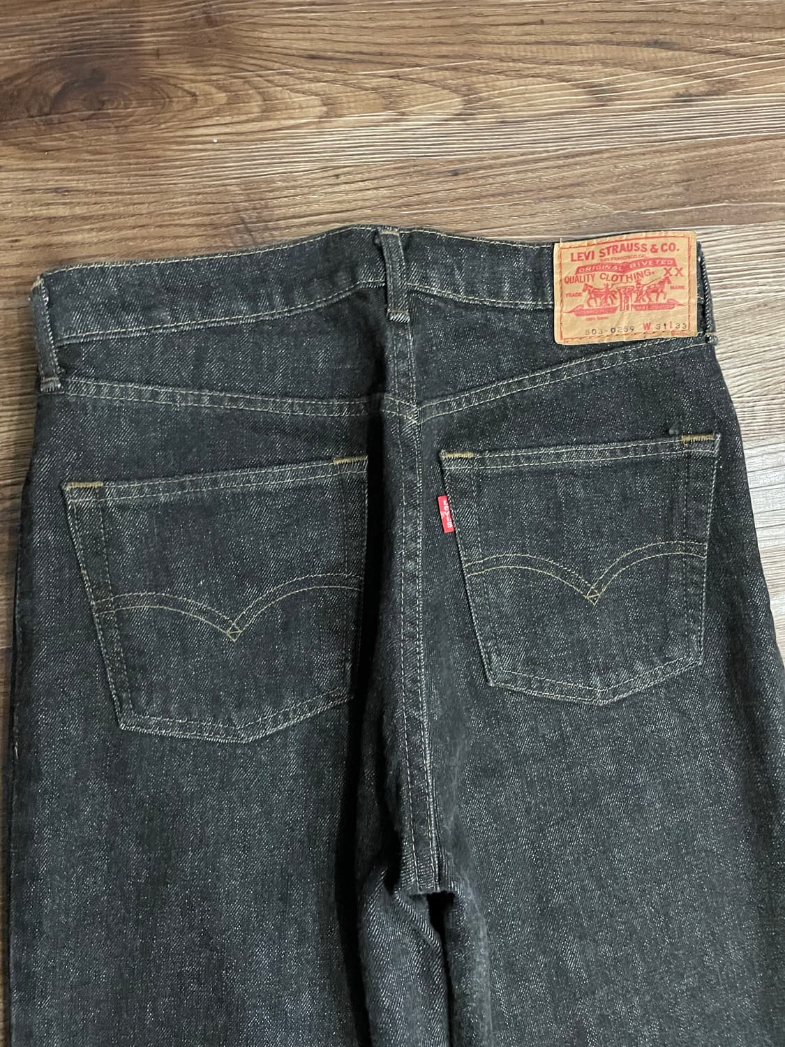 90년대 일본 리바이스 503 흑청 데님 팬츠 블랙진 상품이미지8