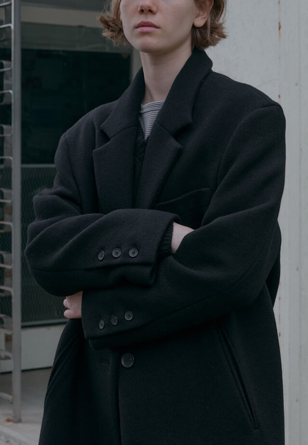 포저 울 싱글 맥시코트(블랙) 상품이미지6