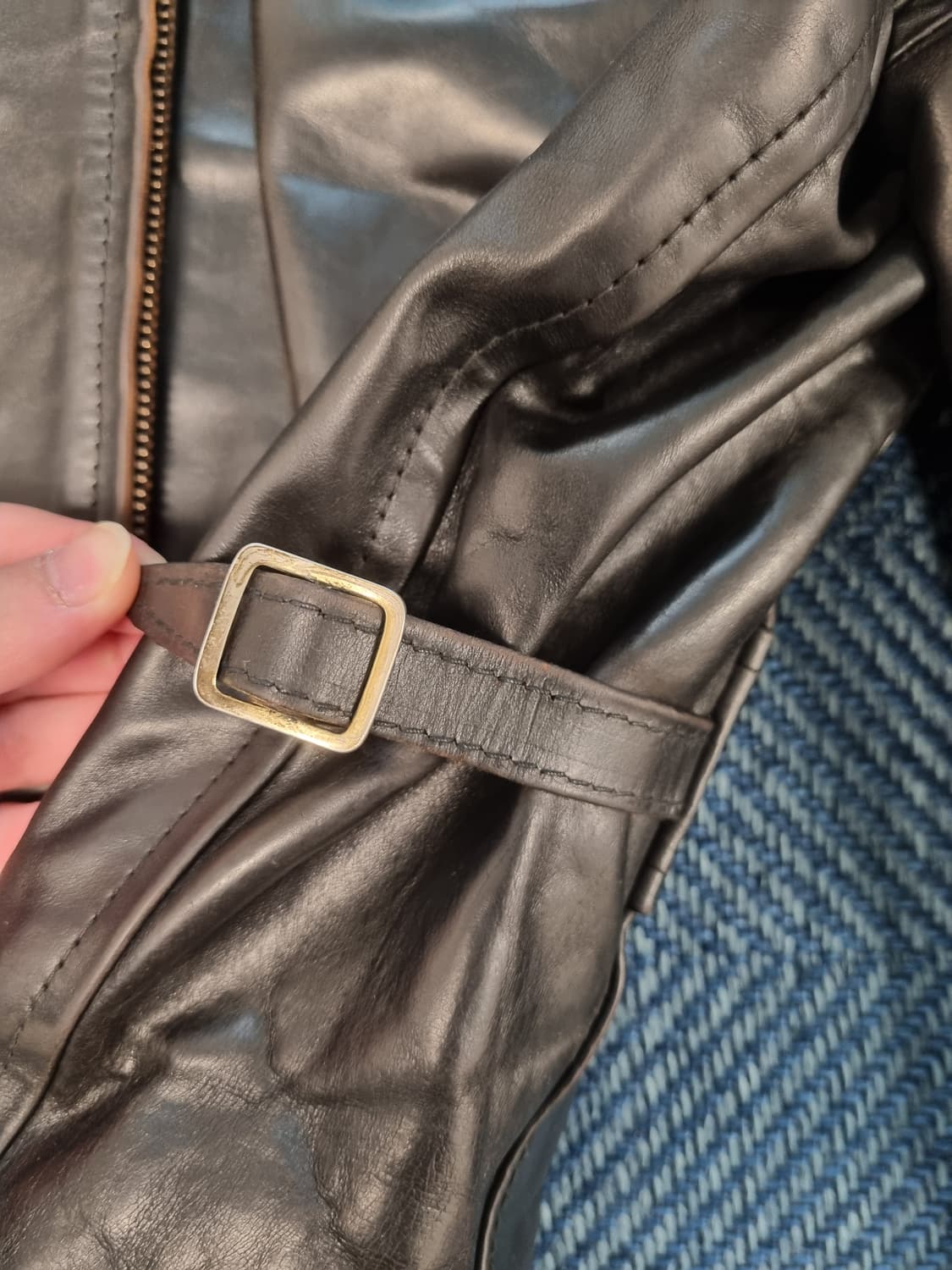 에어로레더 1950 하프벨트 크롬악셀 홀스하이드 상품이미지3