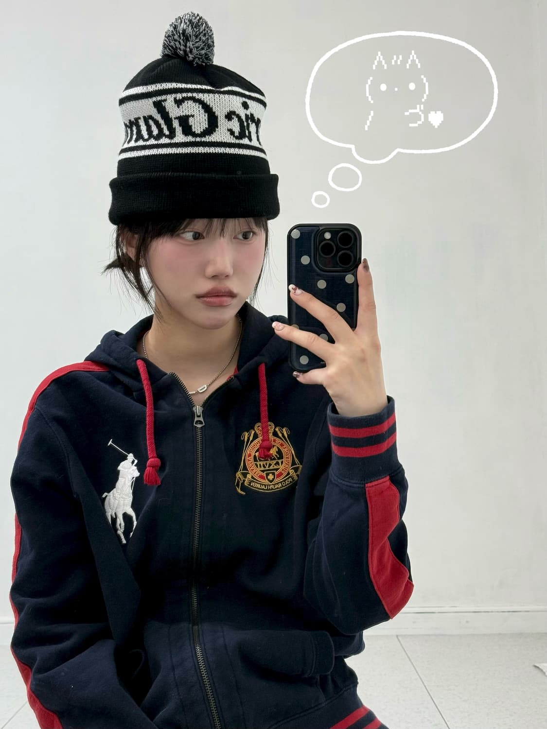 폴로 빅포니 네이비 후드집업 상품이미지1