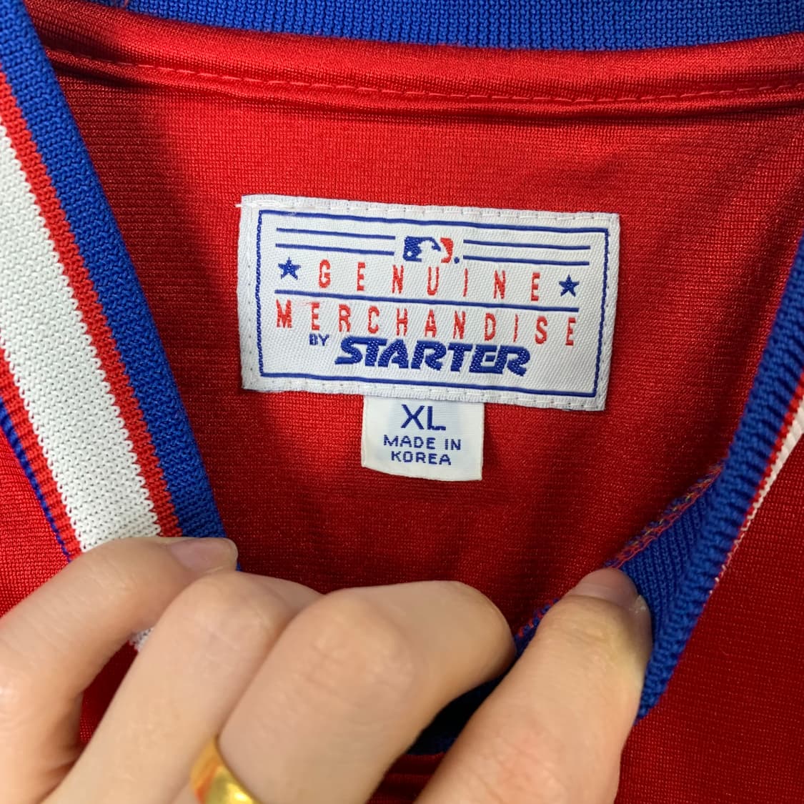 스타터 시카고 컵스 올드스쿨 배색 새틴 맨투맨  상품이미지4