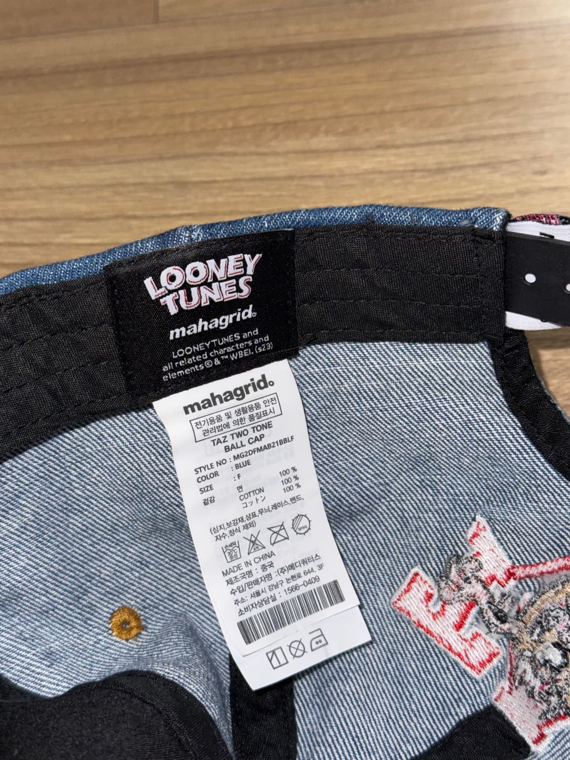 마하그리드 x 루니툰즈 타즈 투톤 데님 볼캡  상품이미지5
