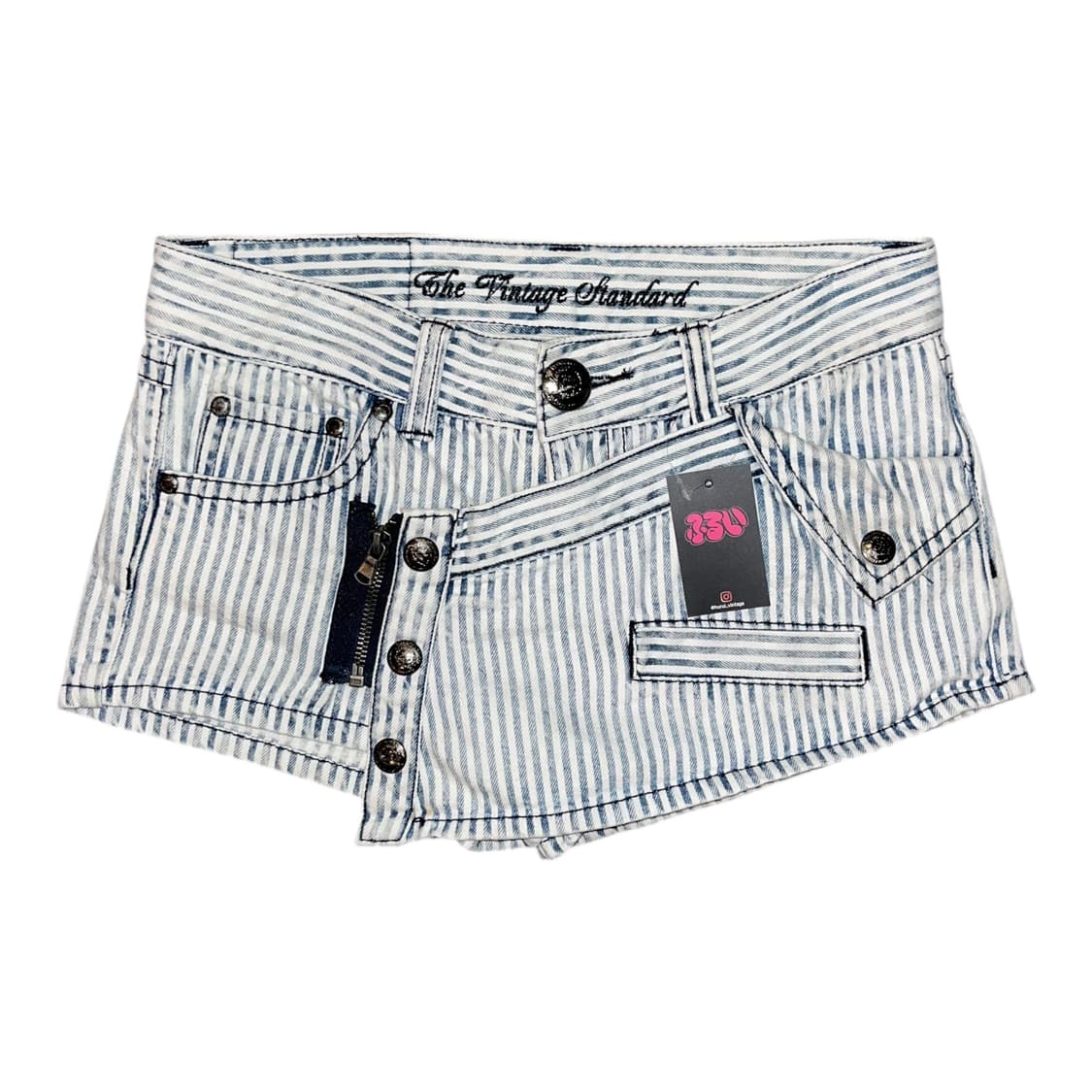 스트라이프 숏 스커트 팬츠 갸루y2k 상품이미지1