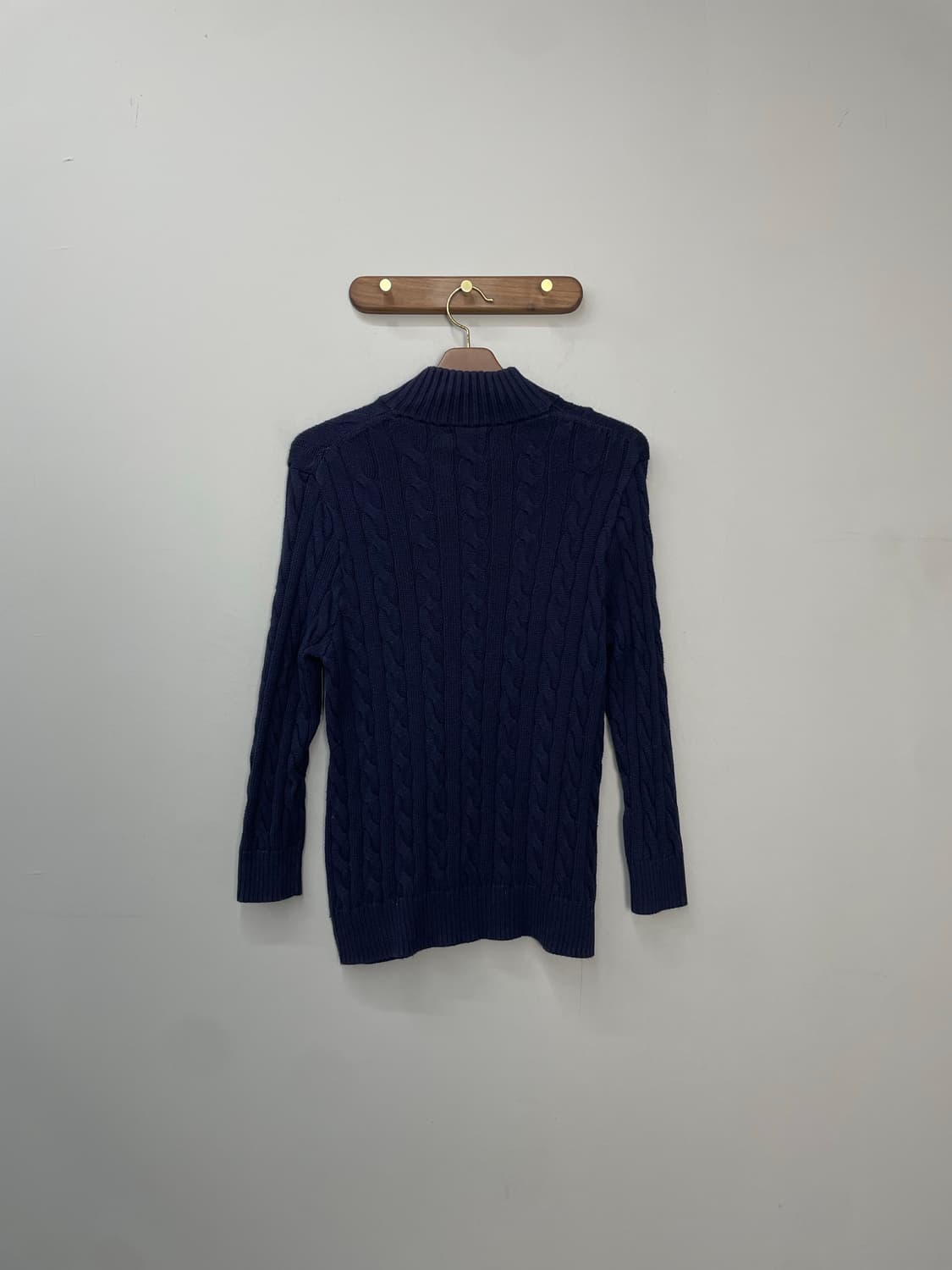 폴로 랄프로렌 코튼 케이블 네이비 하프집업 스웨터 H1251 상품이미지4