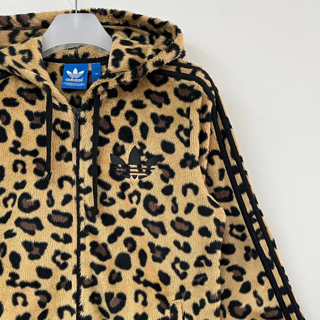 아디다스 레오파드 쉐르파 호피 후드집업 상품이미지4