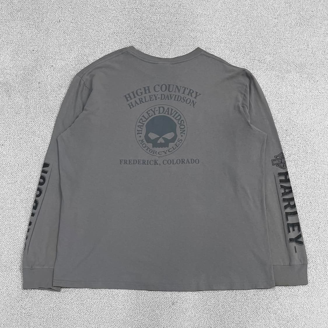 할리데이비슨 스컬 롱슬리브 그레이 상품이미지1