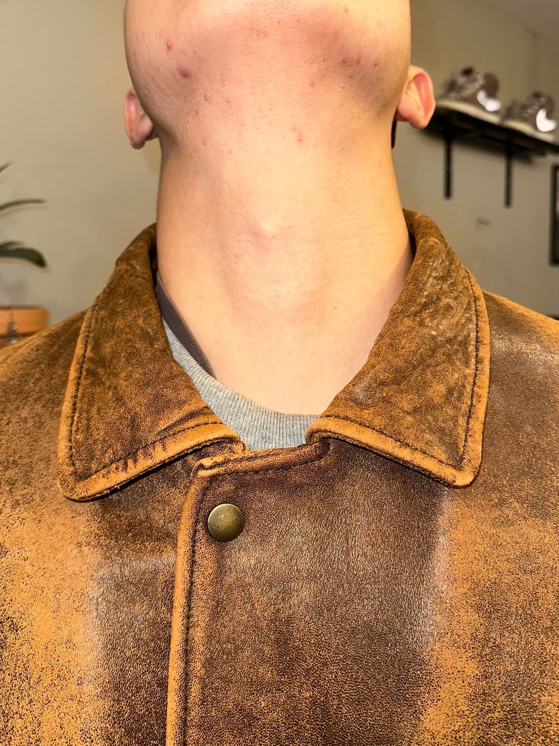 Old Houston lambskin aged flight bomber 상품이미지4