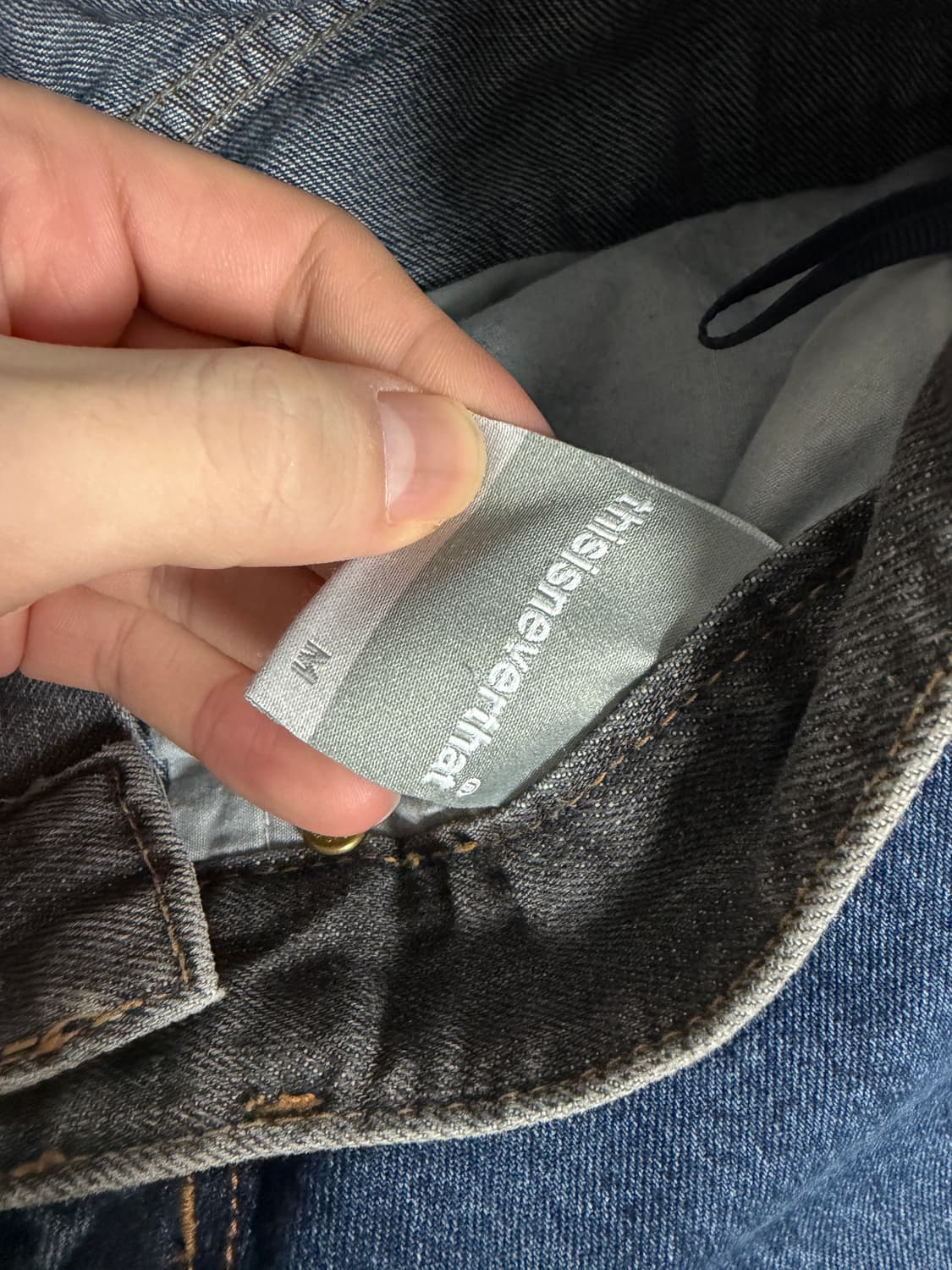 thisisneverthat 언발란스 투톤 데님 M 상품이미지4