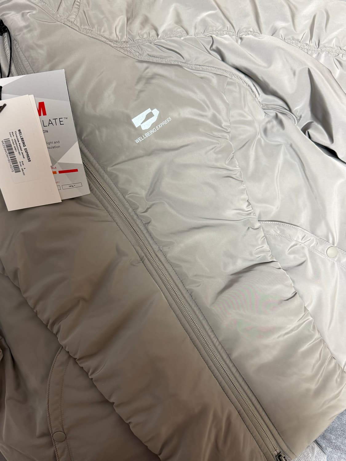 웰빙익스프레스 패딩 카키그레이 S (새상품) 상품이미지5