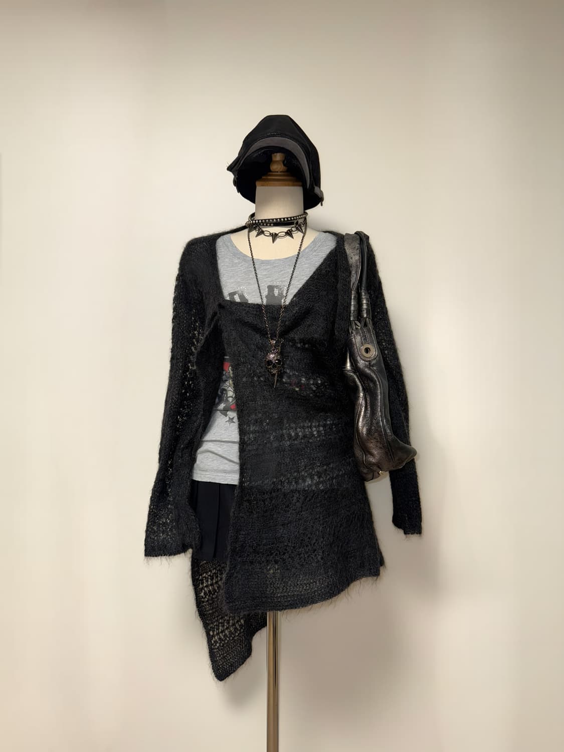 모헤어 드레이프 가디건 상품이미지1