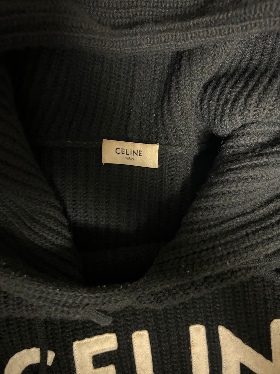 (정품) 셀린느 리브드 울 후드 스웨터 xs(100-105) 상품이미지5