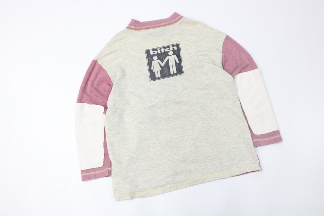 비치 스케이트보드 90s 빈티지 캥거루 포켓 핑크 배색 맨투맨 상품이미지7