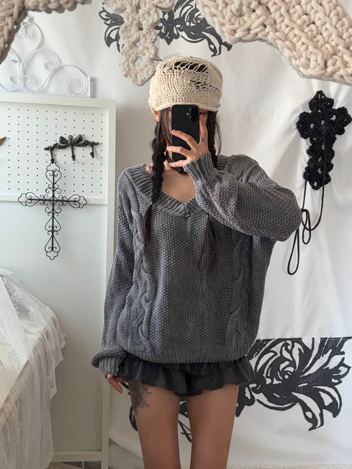 • dark blue gray knit 상품이미지5