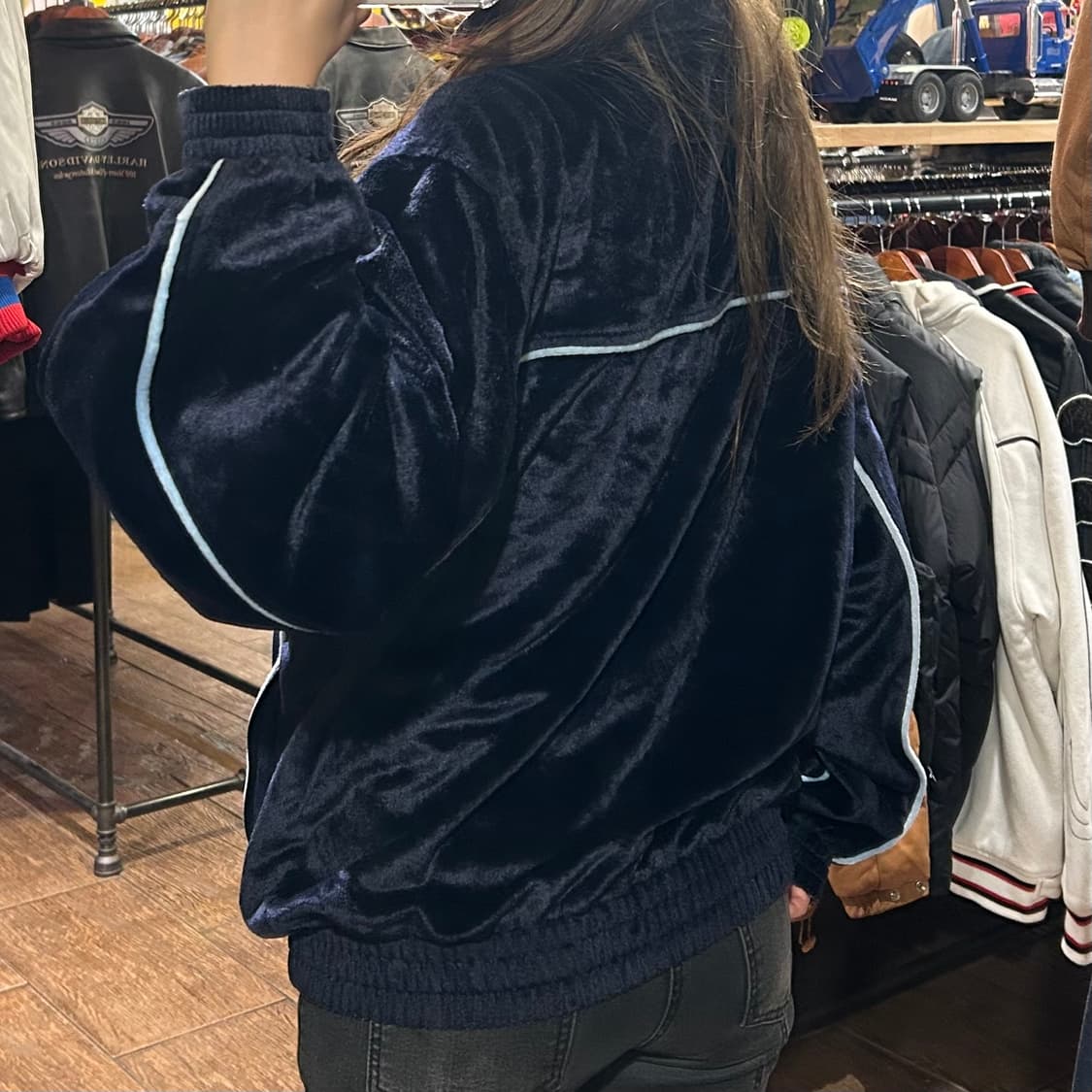 [HI] VTG 벨벳져지 네이비 상품이미지5