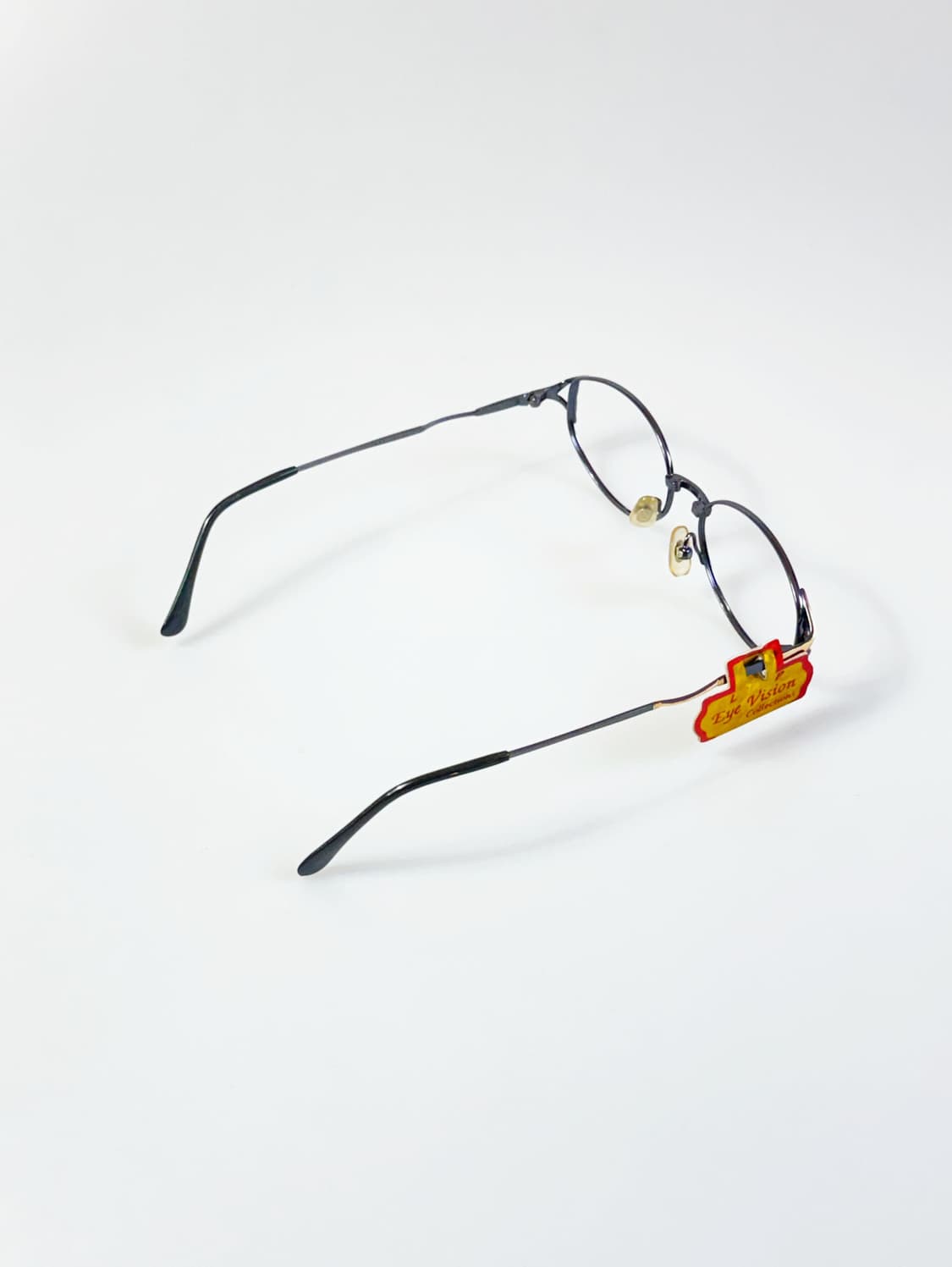 90s EYE VISION 슬림 오벌 다크 건메탈 빈티지 안경 상품이미지4