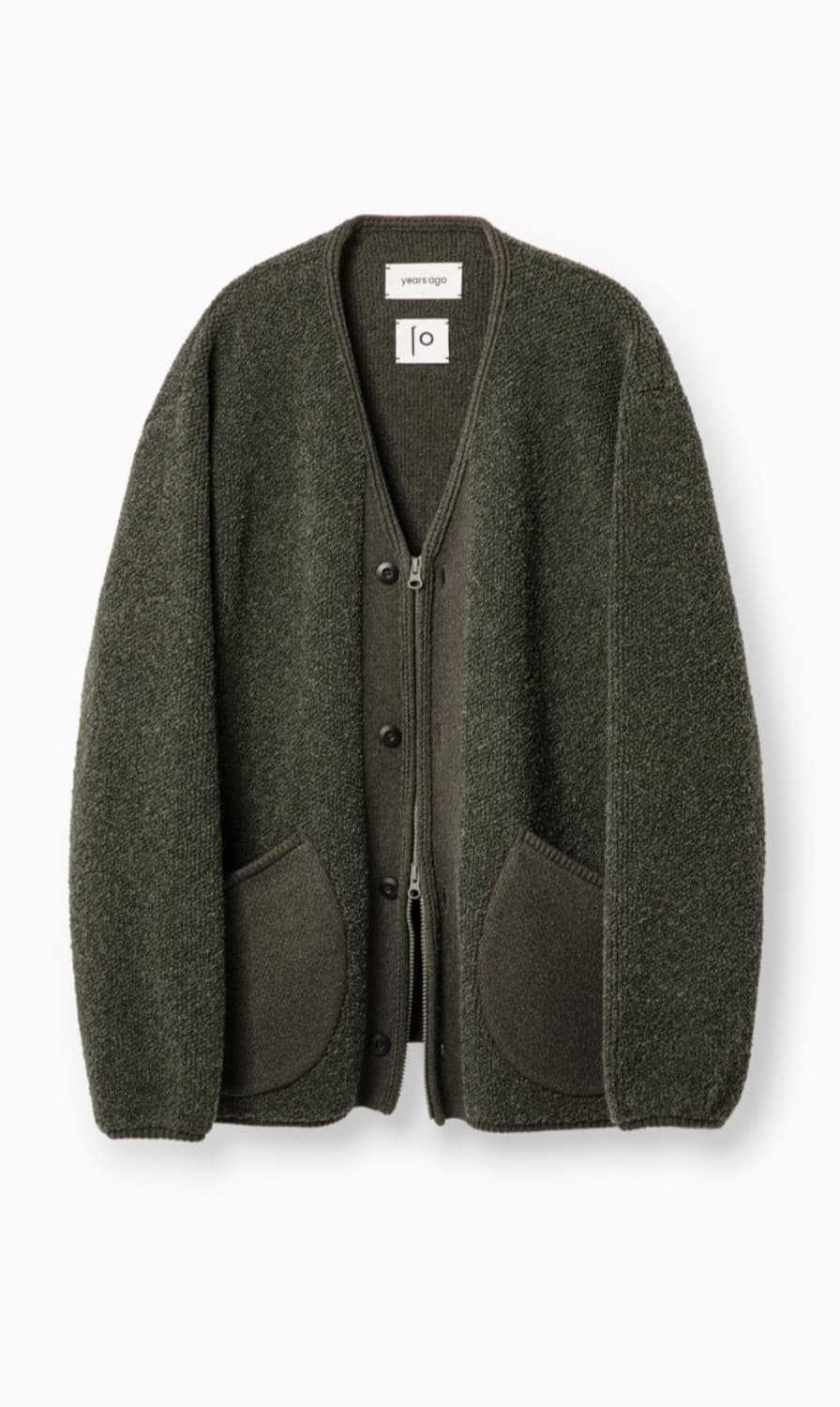 이얼즈어고 KHAKI BABY ALPACA COLLARLES KNIT Z 상품이미지1