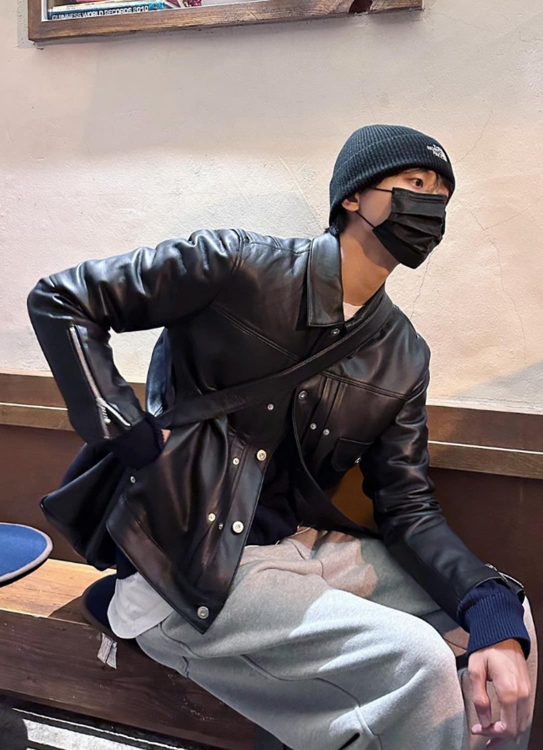 노스페이스 / 블랙 골지 니트 비니 상품이미지3