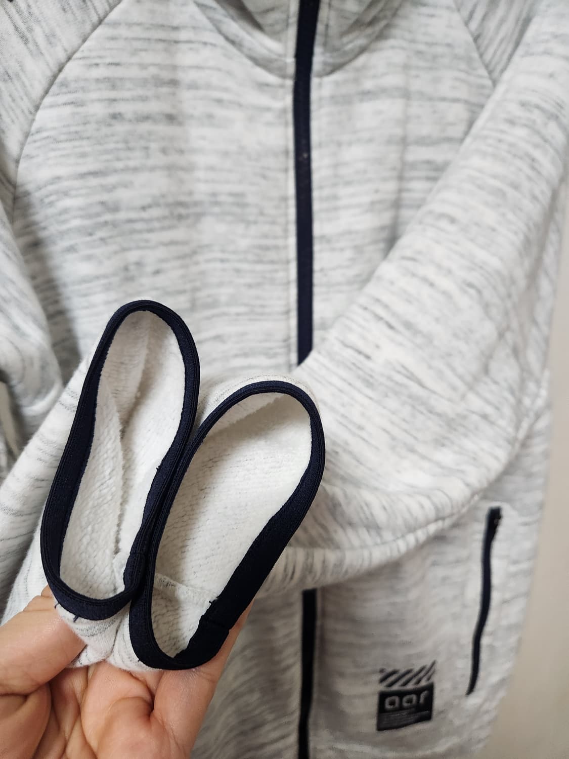 데상트 aar후드집업 멜란지그레이 상품이미지5