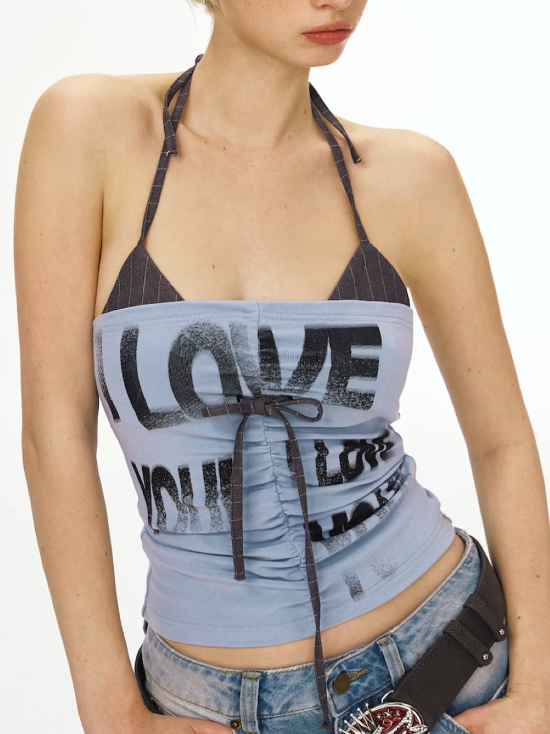 Deleteex Tube Top Halter Neck Vest 튜브탑 S 상품이미지1