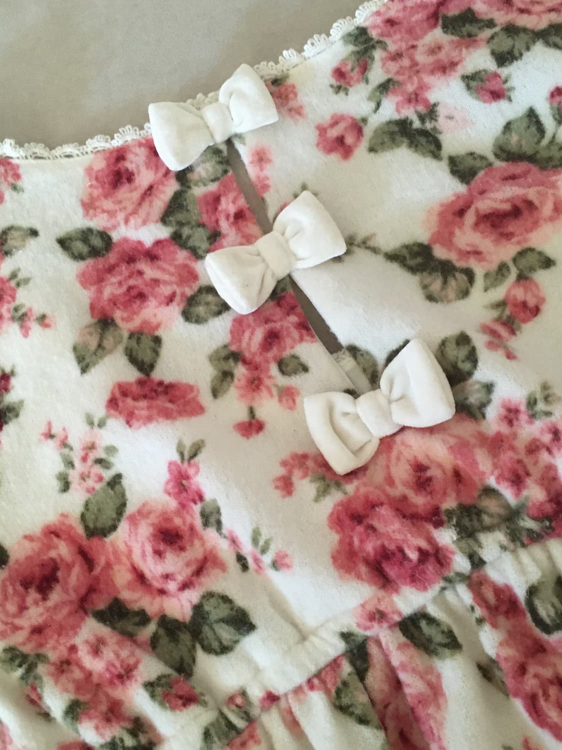 리즈리사 플로럴 레이스 리본 원피스 라떼 히메 갸루 러블리 로걀 빈티지 상품이미지2