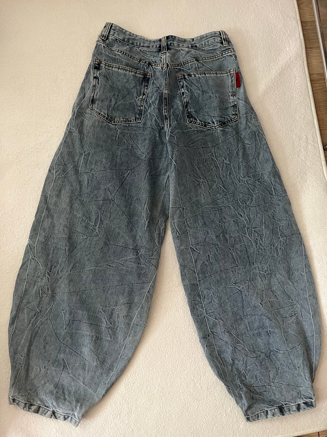 기철 벌룬핏 데님팬츠 미드블루 m사이즈 상품이미지3