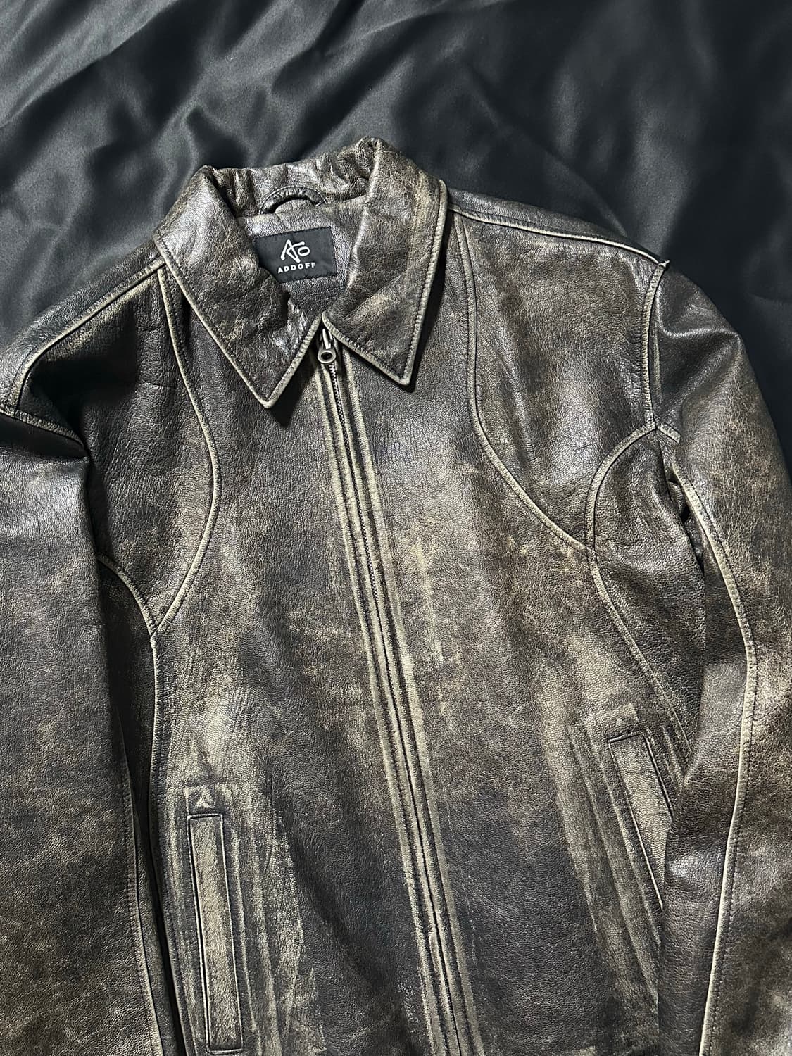 Addoff leather jacket 상품이미지2