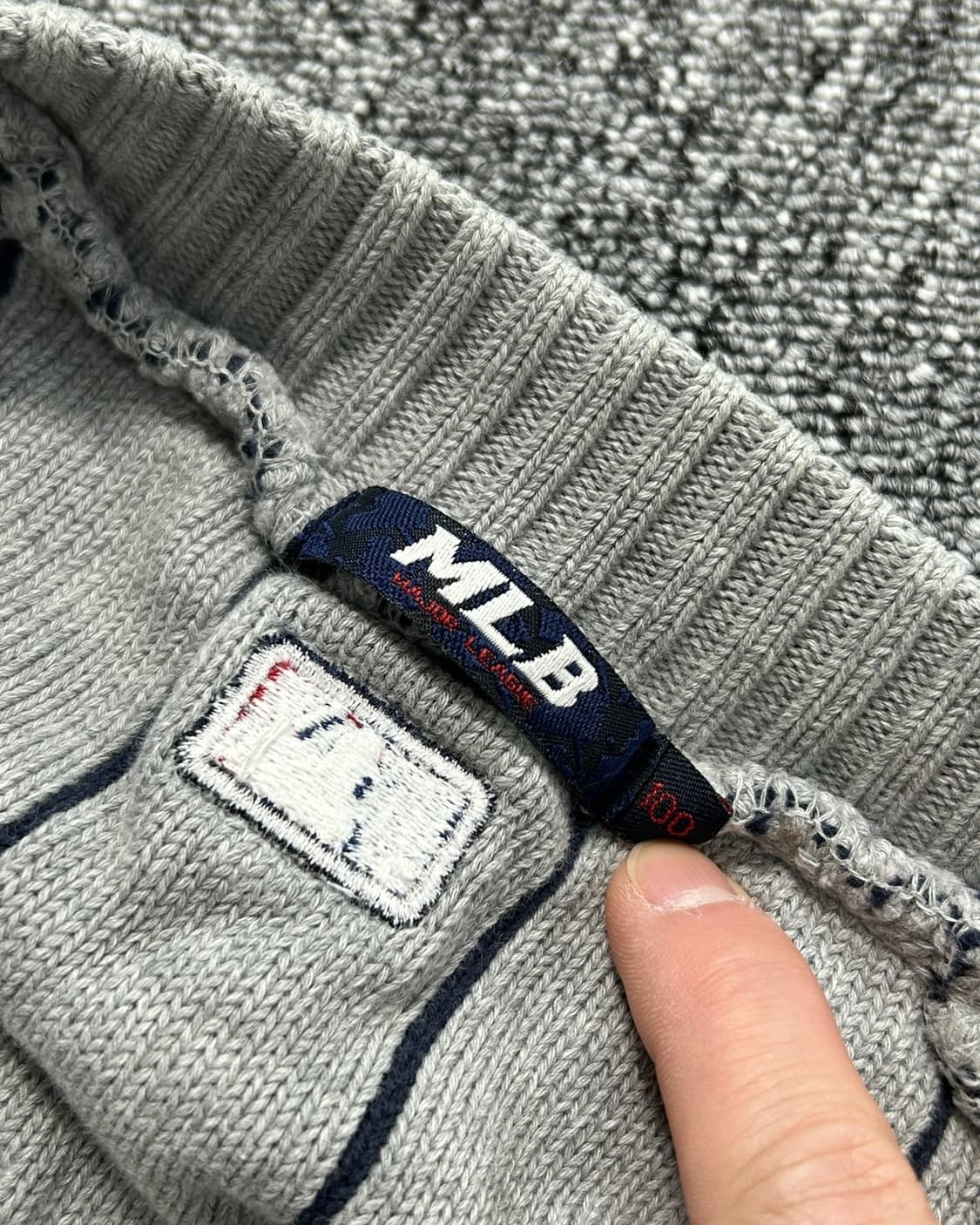 MLB 보스턴 스트라이프 니트 집업 상품이미지7