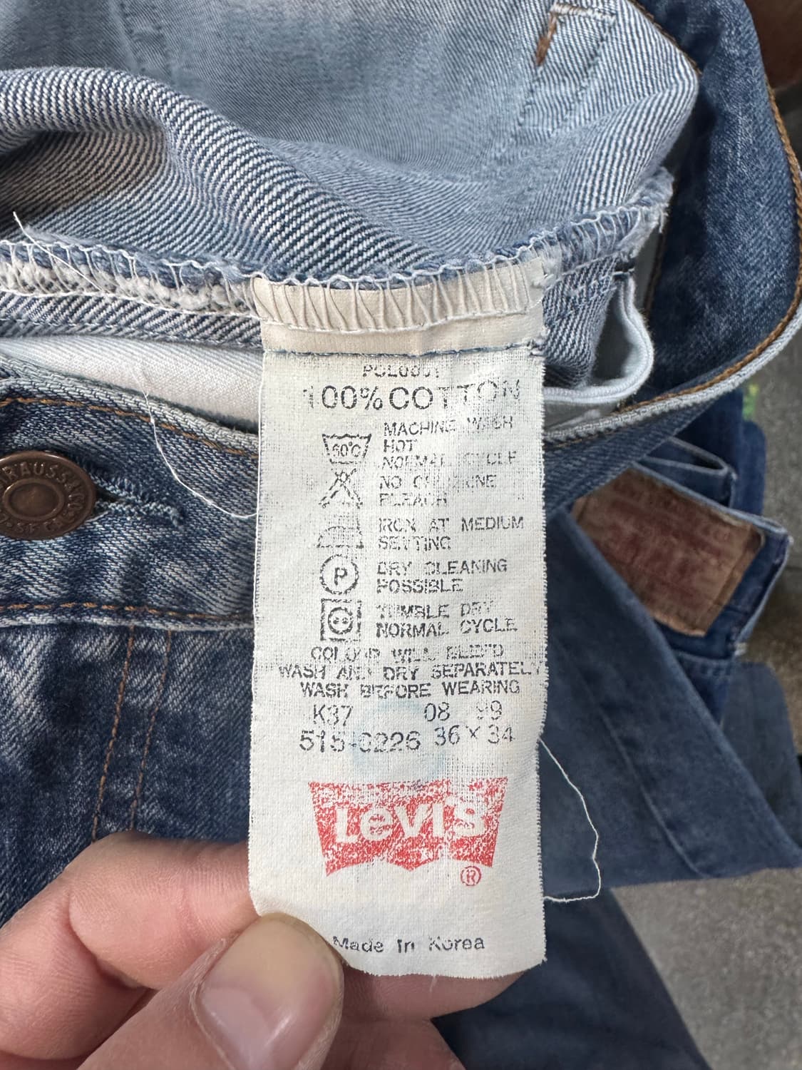 90s 리바이스 빈티지 515 데님 팬츠 36/34 상품이미지8