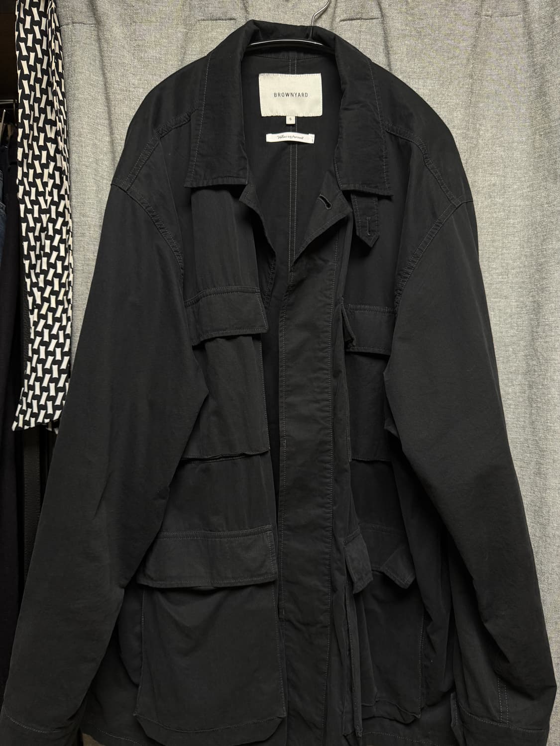 브라운야드 워시드 BDU 자켓 블랙 상품이미지5