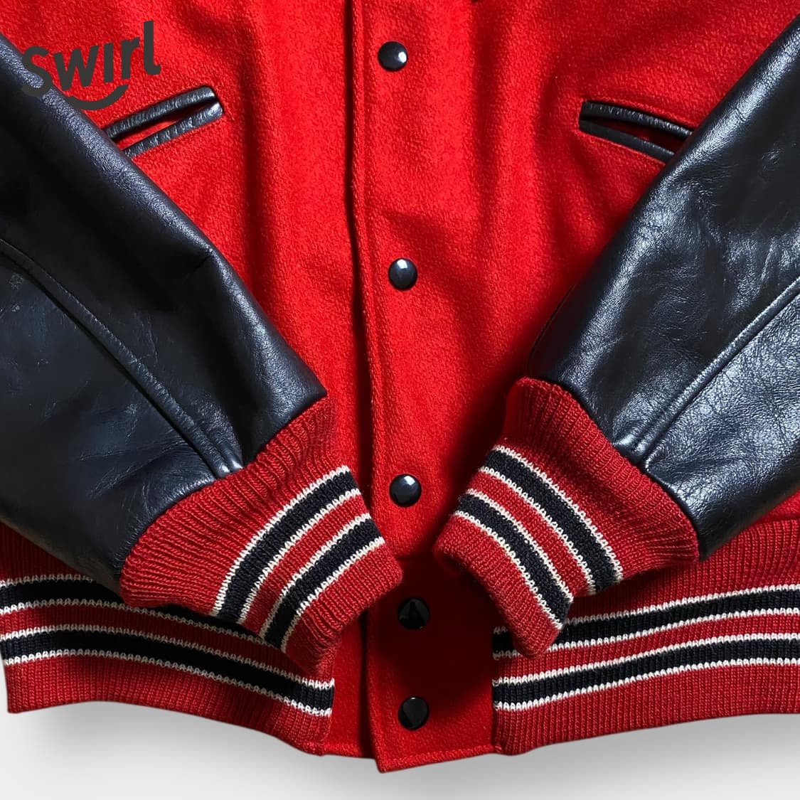 🌊50s Butwin leather arm varsity 상품이미지6