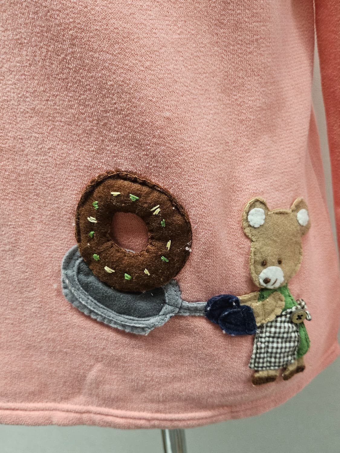 퍼스트원 빈티지 약기모 쿠킹클래스 곰순이 패치 티셔츠 S 44 상품이미지7