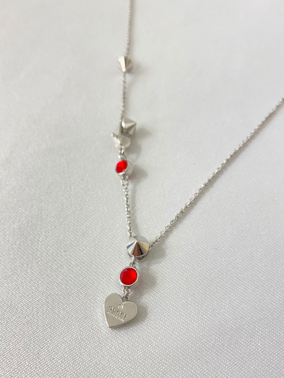 Gucci red heart 925silver necklace 상품이미지1