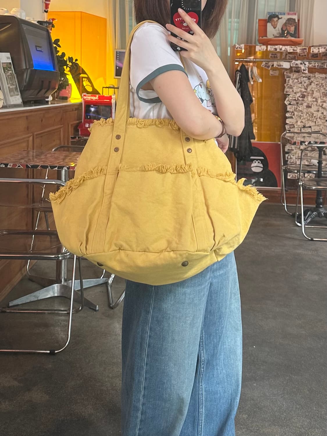Kapital Fringe bag 캐피탈 프린지 옐로우 숄더백 상품이미지1