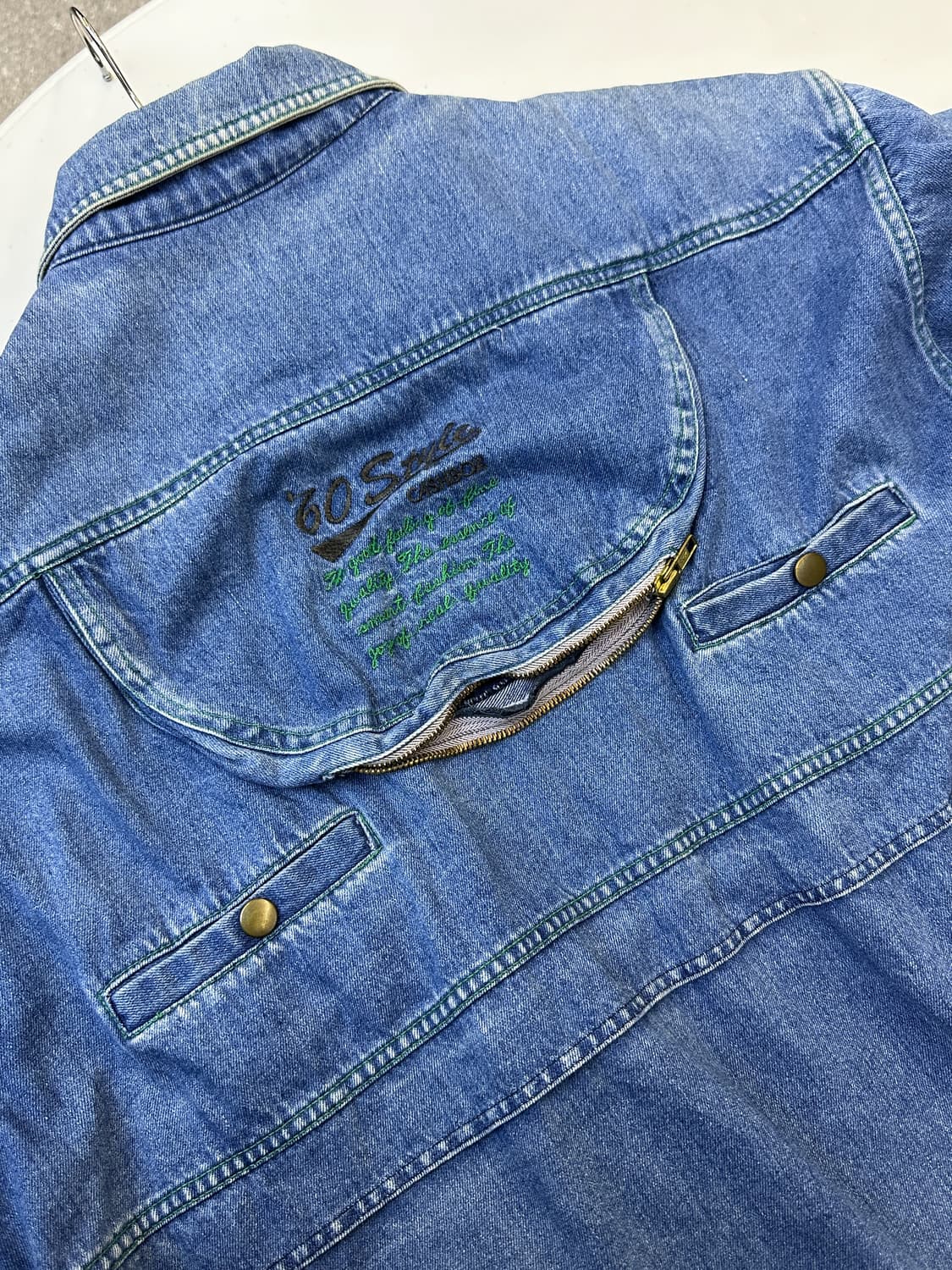 인터내셔널 뮤직 90s 데님 스티치 자켓 상품이미지5