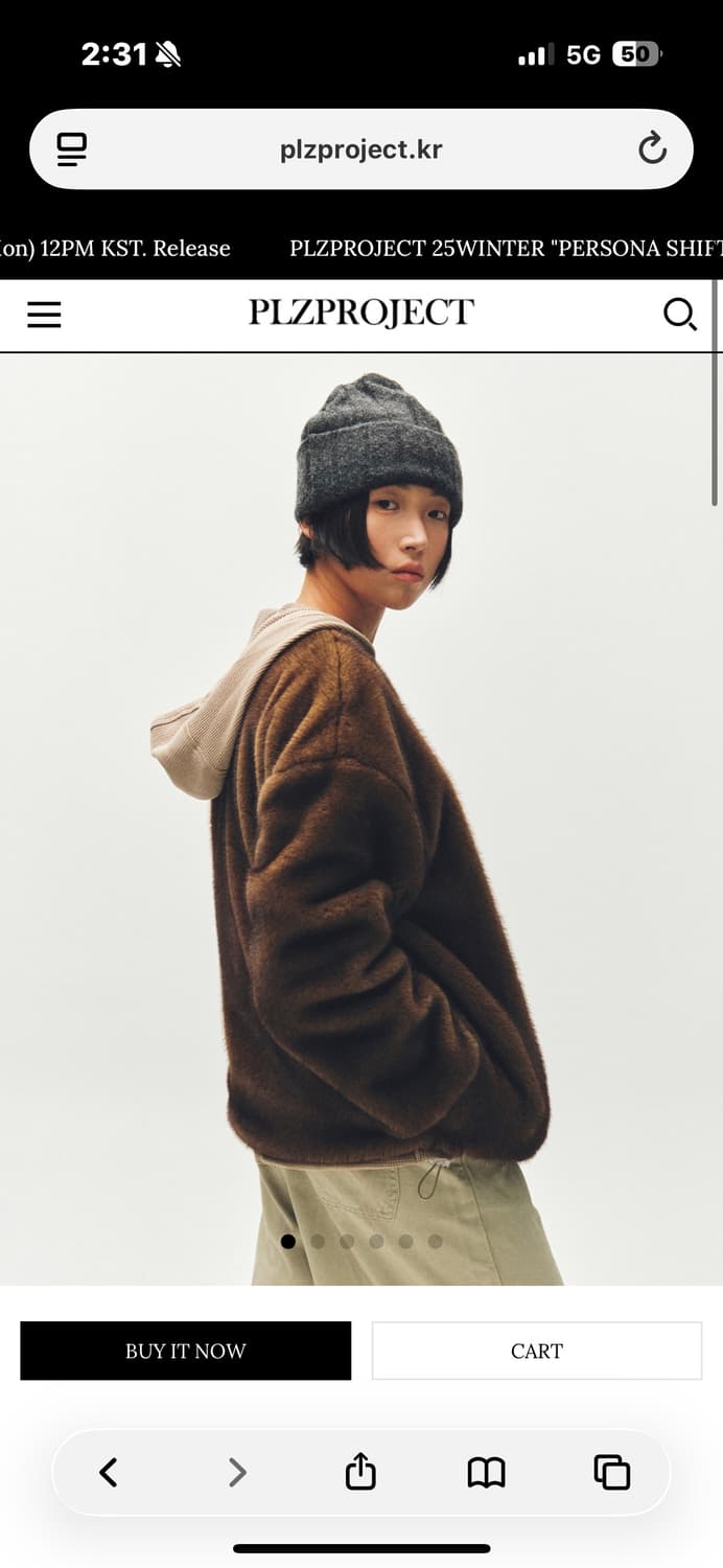 플리즈프로젝트 퍼 자켓 코요테 상품이미지1