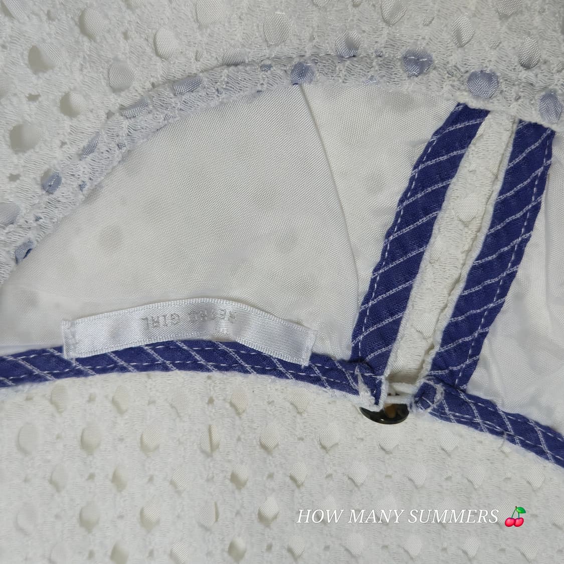 레트로걸 화이트 펀칭 레이스 민소매 블라우스 M 일본빈티지 아일렛 나시 상품이미지6