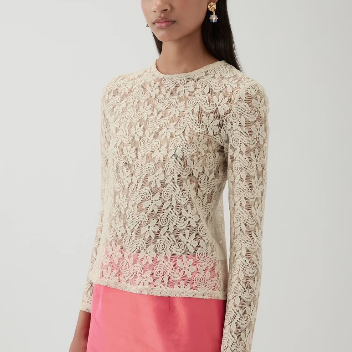 레지나표 신상 플로럴 레이스 탑 상품이미지1