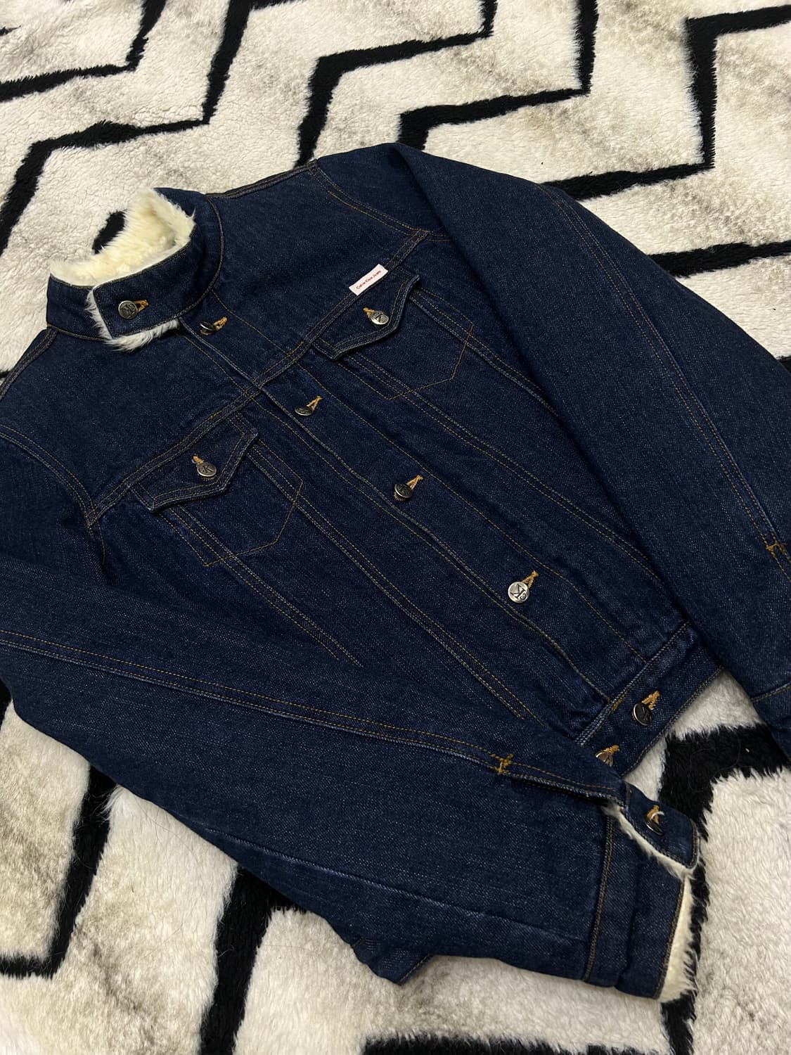 [M]켈빈클라인 데님 쉐르파 자켓/진청 상품이미지2