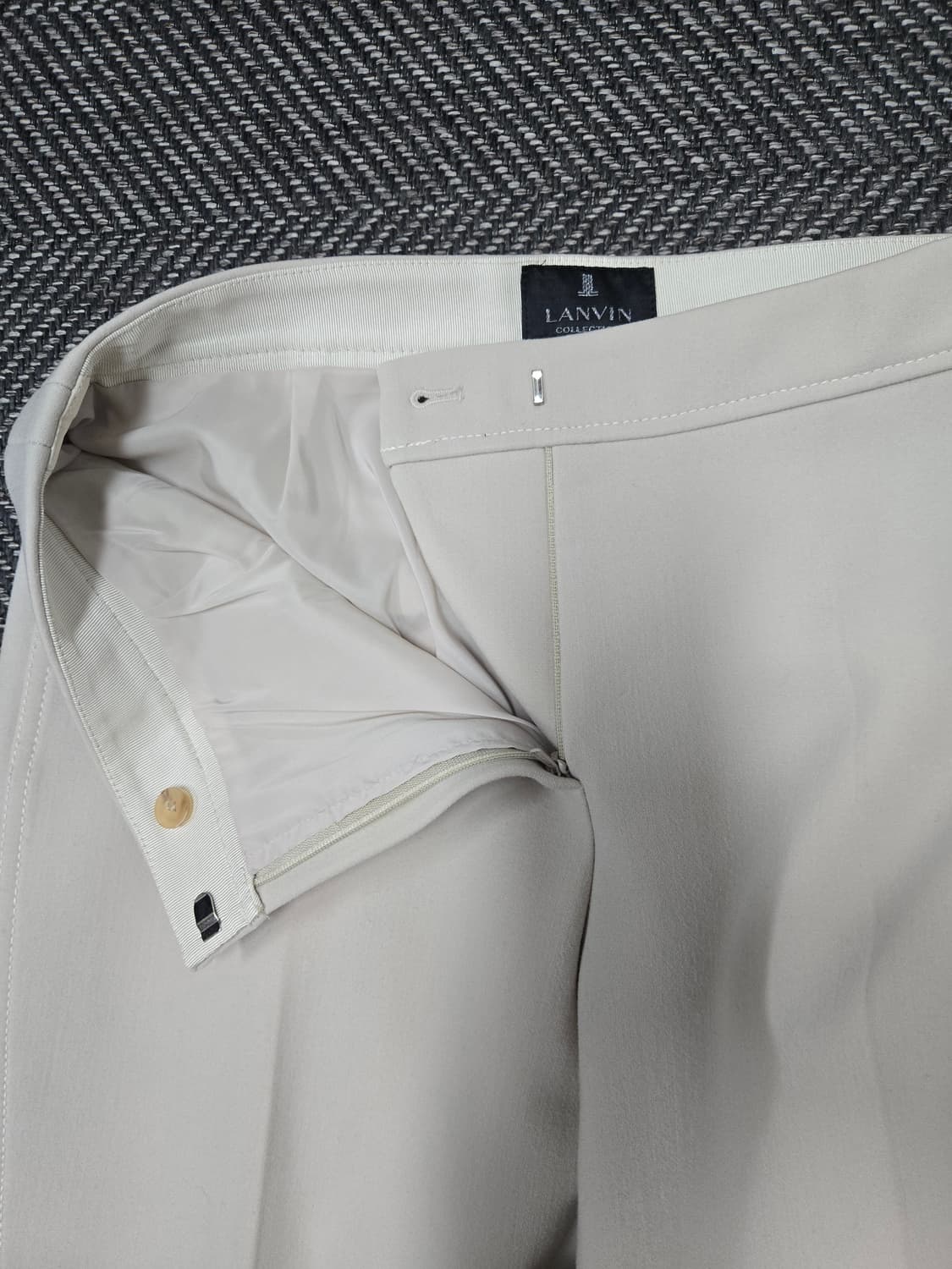 한섬 랑방 LANVIN 팬츠 아이보리 부츠컷 슬랙스 모95%바지 67 상품이미지4