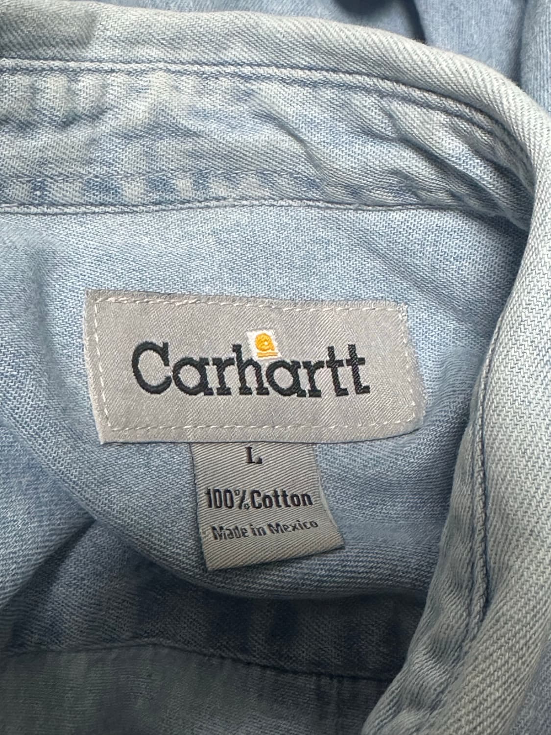 칼하트 연청 데님 셔츠 상품이미지4